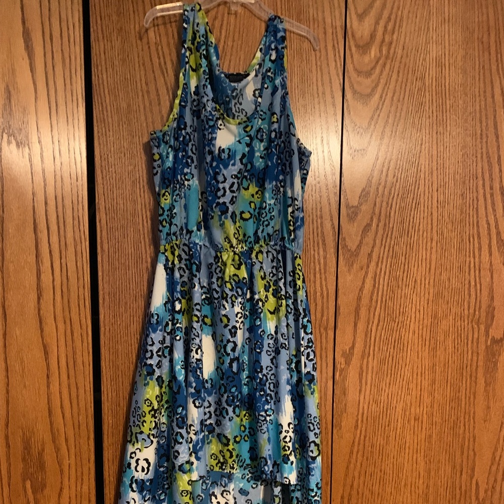Blue cheetah print dress